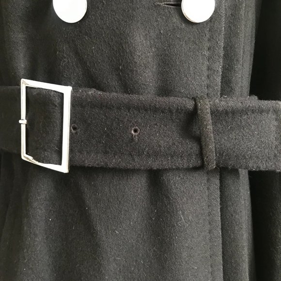 Aritzia Talula Babaton Black Wool Cashmere Blend Coat (L) (Repaired) - Picture 5 of 14